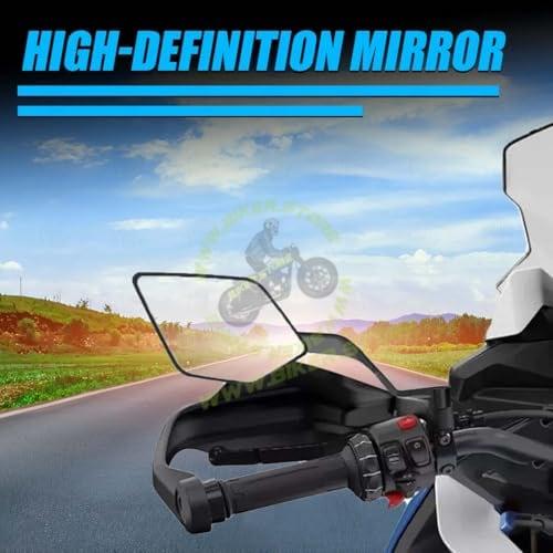 Aerodynamic Stealth Max Wing Bar End Mirrors Motorcycle Bar End Side Mirrors, Universal Aluminium Alloy, Compatible with Most Bikes - Biker.Store - www.biker.store