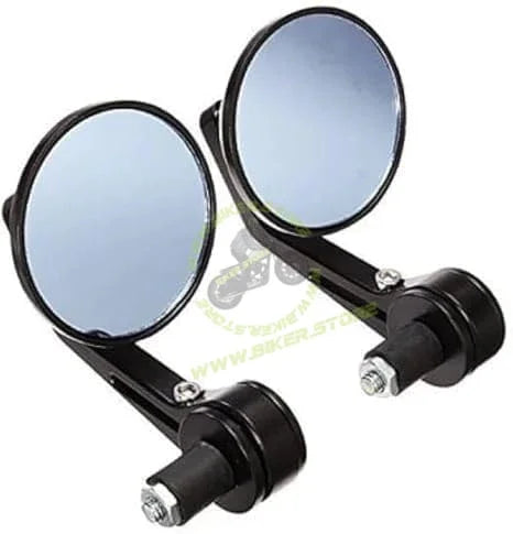 GT Round Bar End Mirror Set for New Classic, New Bullet, Hunter, Meteor 350 Motorcycles, Old Classis/Bullet 350/500 All Model RE Bike Small Stylish Rear Handle Design|B0FZL298QJ