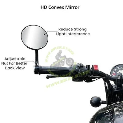 Latest Handle Bar End Mirror for Hunter 350, Meteor 350, Classic 350, Super Meteor 650, Shotgun 650, GT 650, Interceptor 650, Himalayan 650, Guerrilla 650|B0FZLK5P9D