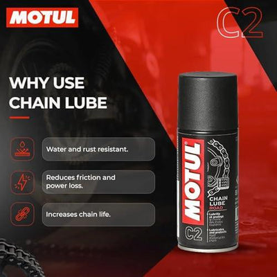 Chain Cleaner C1 (150 ml) & Chain Lube Road C2 (150 ml) | Chain Oil (300 ml, Pack of 1) - Biker.Store - www.biker.store
