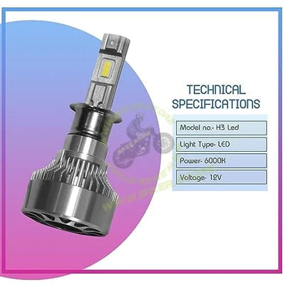 PHOENIX H3 LED Headlight Bulb 12V 6000K (1 Set) - Biker.Store - www.biker.store