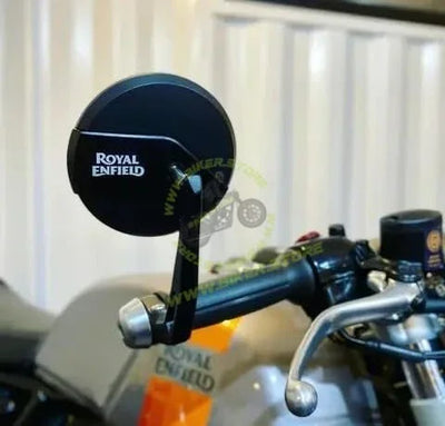 Handle Bar End Mirror Pair Round Convex For New Classic Reborn/New Bullet/Hunter/Meteor 350/Super Meteor 650/Containental GT/Interceptor/Himalayan 411,450/Scram 411/Guerrilla 450|B0FQWGG8KD
