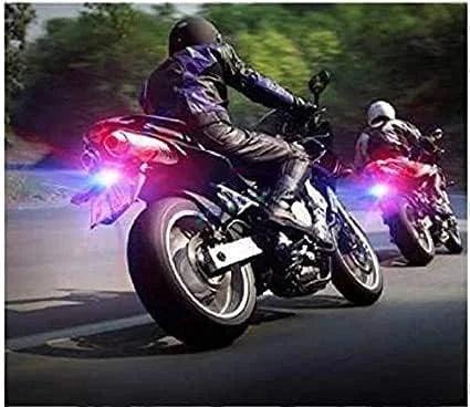HJG New License Plate Red Blue Strobe Light Multi Color Strobe Light with Flashing Handle Light Multi Color Universal for Motorcycle, Car, SUV Set of 1 Strob Light HJG, Transparent, Red Blue) - Biker.Store - www.biker.store