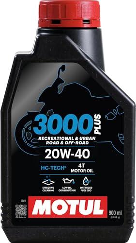 Motul 3000 4T Plus 20W-40 HC-Tech Engine Oil for Bikes | Advanced Engine Protection & Smooth Performance | Designed for 4-Stroke Motorcycles Up to 150cc | 900ml - Biker.Store - www.biker.store