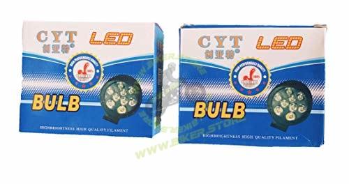 CYT LED Fog Lights for Bikes and Cars High Power, Heavy clamp and Strong ABS Plastic. (12 led Cap Set of 2) (with 1 Button) - Biker.Store - www.biker.store