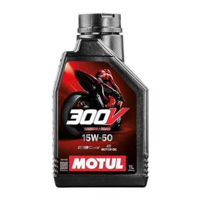 Motul 300V Factory Line 15W-50 Ester Core Fully Synthetic Engine Oil for Bikes | High-Performance Racing Formula, Superior Wear Protection & Power | 1 L - Biker.Store - www.biker.store