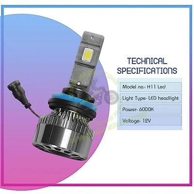 Phoenix H11 LED Headlight Bulb 12V 6000K (1 Set) - Biker.Store - www.biker.store