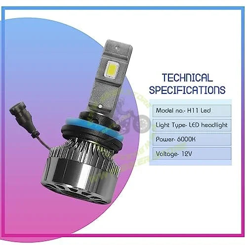 Phoenix H11 LED Headlight Bulb 12V 6000K (1 Set) - Biker.Store - www.biker.store