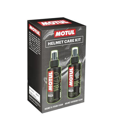 Motul Helmet Care Kit -Helmet Visor & Interior Cleaner Spray with Bactericide Sanitizer|100ml Each|Suitable for All Helmets - Biker.Store - www.biker.store