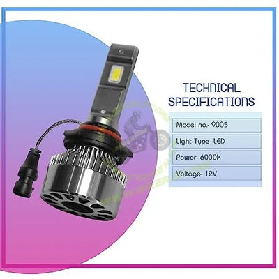Phoenix 9005 LED Headlight Bulb 12V 6000K (1 Set) - Biker.Store - www.biker.store