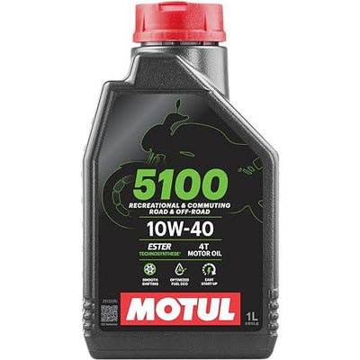 Motul 5100 4T 10W-40 Technosynthese Semi-Synthetic Engine Oil for Bikes | API SL/SJ/SH/SG | Advanced Engine Protection, Smooth Gear Shifting & Reliable Performance | 1L - Biker.Store - www.biker.store