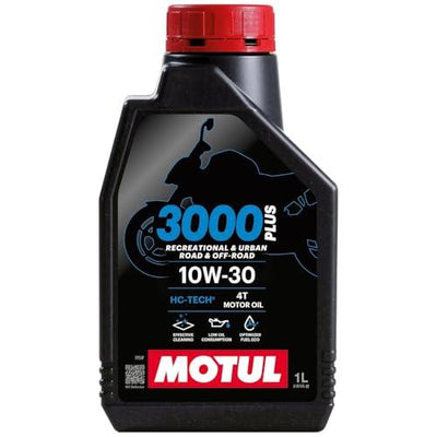 Motul 3000 4T Plus 10W-30 Engine Oil for Bikes | Advanced Engine Protection, Smooth Gear Shifting & Reliable Performance | Suitable for 4-Stroke Motorcycles | 1 L - Biker.Store - www.biker.store