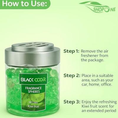 Black Odor In Many Fragrance Spheres – Premium Long Lasting Aroma Beads (130g) Pack of 1 Pcs (Kiwi Fruit) - Biker.Store - www.biker.store