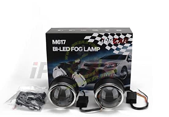 IPHCAR M617 3 Inch BI-LED (TRI COLOR) Laser Fog Lamp Projector 3 Inch High/Low beam With Integrated HID | For Four Wheelers - Biker.Store - www.biker.store