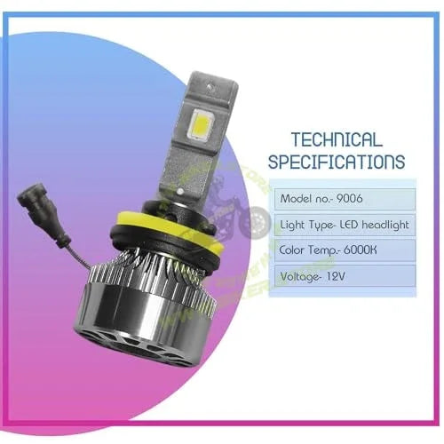 Phoenix 9006 LED Headlight Bulb 12V 6000K (1 Set) - Biker.Store - www.biker.store