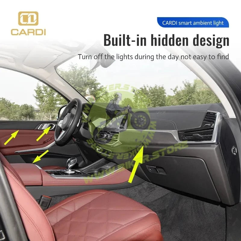 Cardi | K3 Plus 7th Gen, 18-in-1 | Ambient Smart LED Light Strip Kit for Interior Car Lighting | Universal Atmosphere Ambient Lighting Solution with App control - Biker.Store - www.biker.store