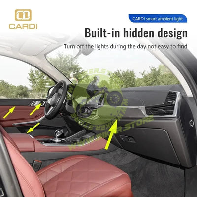 Cardi Ambient Smart LED Ambient Light Strip Kit for Interior Car Lighting, Universal Atmosphere Lamp K3 Plus 7th Gen, 9-in-1 Ambient Lighting Solution with App control - Biker.Store - www.biker.store