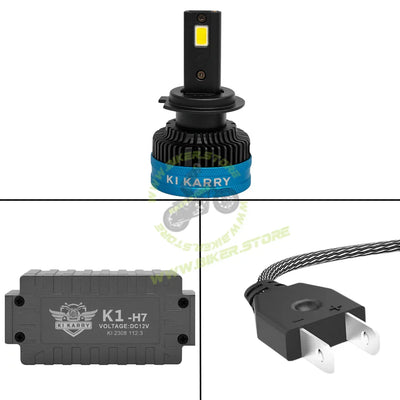 Ki Karry 300 WATTS LED Car Headlight Bulb, White Light, (Pack of 2 with 12 months Warranty) (H7 Fitting) - Biker.Store - www.biker.store