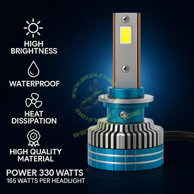 Ki Karry 330W WHITE LED HEADLIGHT BULB FOR CAR - Biker.Store - www.biker.store