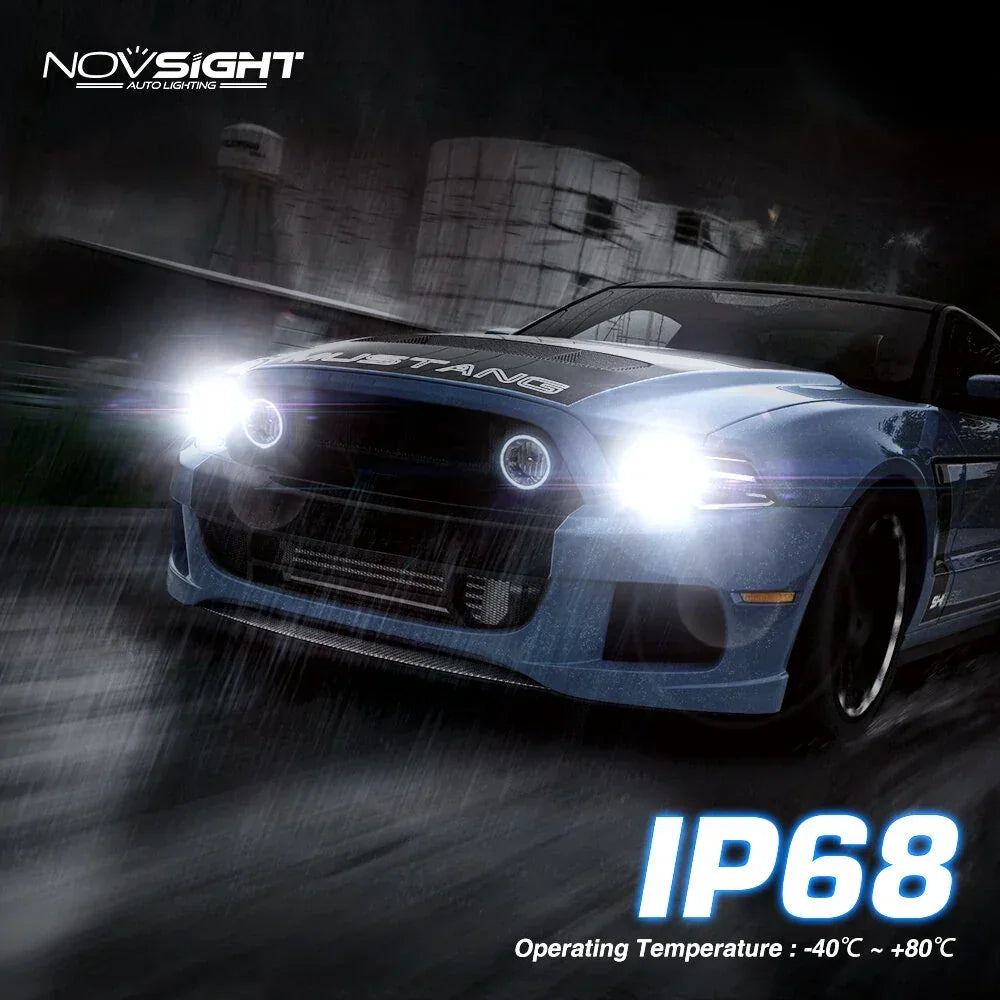 NightEye NovSight A500-N39 9005/HB3 Socket 2PCS 72W DC9-32V Pair Car Headlight LED Bulbs 13,000LM/PAIR Car Headlamps 6000K IP68 Waterproof Type 9005/HB3 - Biker.Store - www.biker.store