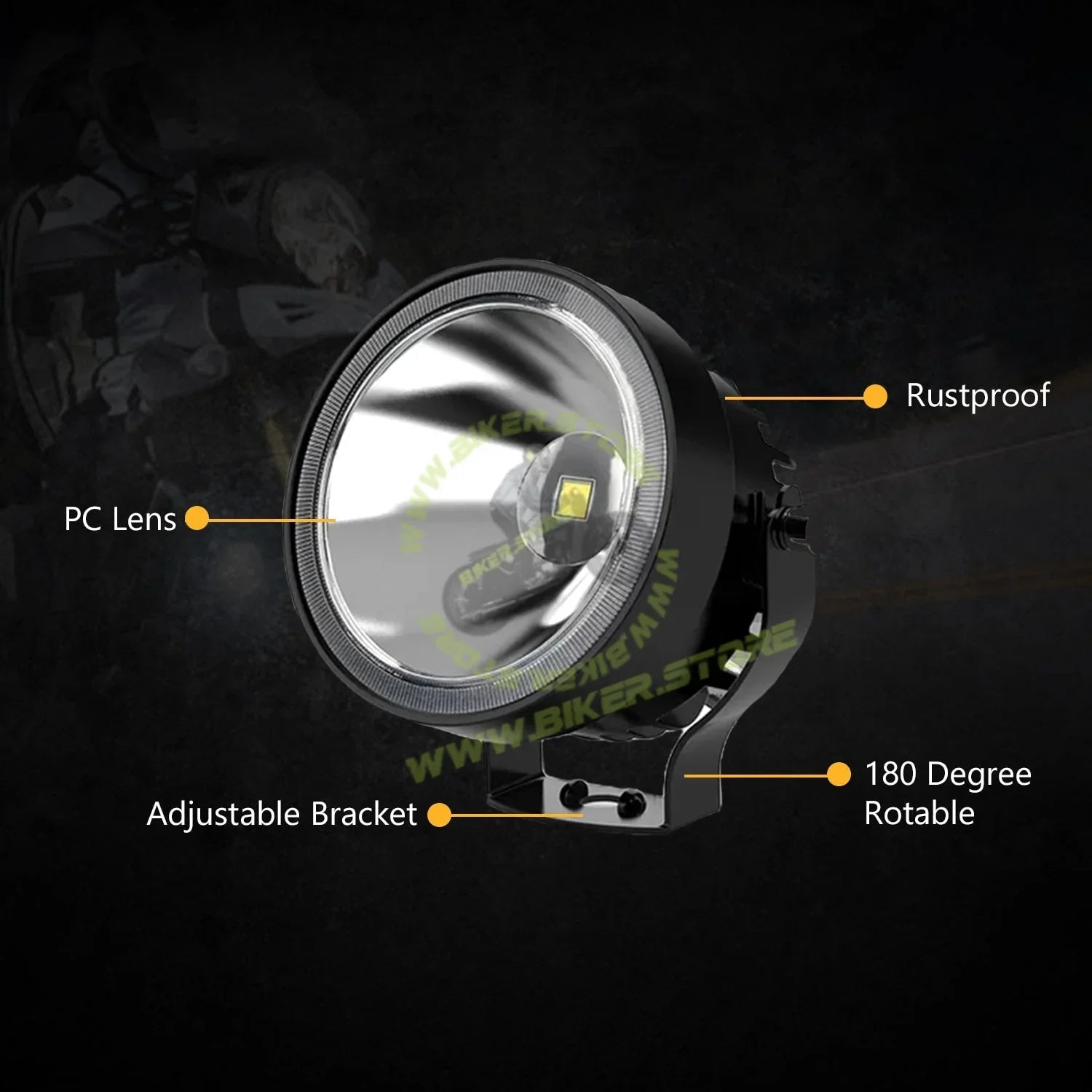 HJG 3 inch White Super Bright Driving Fog Light 2pcs - Biker.Store - www.biker.store