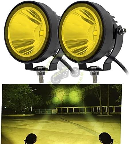HJG LED Round Driving Fog Lights OffRoad Driving Spot Lights 2Pcs 3 Inch Super Bright LED Pod lights Work Auxiliary Lights Ditch Lights fit for ATV UTV SUV Pickup Motorcycle Truck Car Golf Boat - Biker.Store - www.biker.store