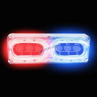 HJG New License Plate Red Blue Strobe Light Multi Color Strobe Light with Flashing Handle Light Multi Color Universal for Motorcycle, Car, SUV Set of 1 Strob Light HJG, Transparent, Red Blue) - Biker.Store - www.biker.store
