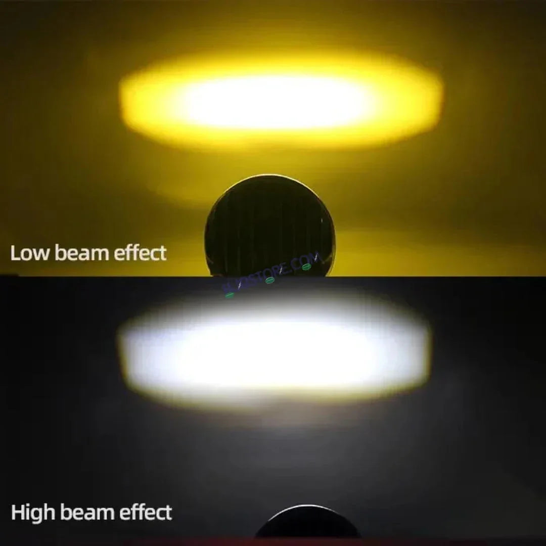 HJG Skull Red DRL Eye Foglight 120W Fog Light For Bike/Car/Thar/Jeep (Red Eye/Cool White/Yellow/Warm White, 120W) - Pack of 2 HJG New Model Skull Foglight, Pack of 2, Red DRL Skull - Biker.Store - www.biker.store