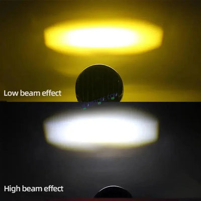 HJG Skull Red DRL Eye Foglight 120W Fog Light For Bike/Car/Thar/Jeep (Red Eye/Cool White/Yellow/Warm White, 120W) - Pack of 2 HJG New Model Skull Foglight, Pack of 2, Red DRL Skull - Biker.Store - www.biker.store