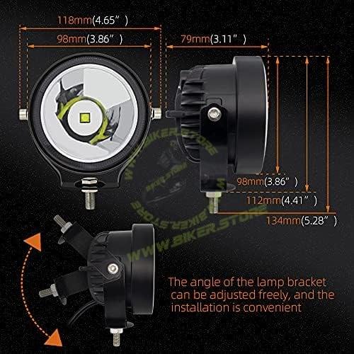 HJG LED Round Driving Fog Lights OffRoad Driving Spot Lights 2Pcs 3 Inch Super Bright LED Pod lights Work Auxiliary Lights Ditch Lights fit for ATV UTV SUV Pickup Motorcycle Truck Car Golf Boat - Biker.Store - www.biker.store