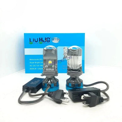 HJG Y6 New Model 250W Projector Lens H4 LED Bulb 250W HJG Y6 Projector Light Lamp H4 LED Mini Projector Lens with Fan for Car Bulb 25000LM Conversion Kit Hi/Lo Beam Headlight 12V/24V for Car SUV, Set of 2, White Hi/Lo LIU HJG Y6 H4 250W, Pack of 2 - Biker.Store - www.biker.store