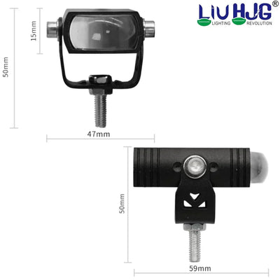 HJG LIU HJG Original Waymaker 6 LED New Model Slim Drive Grille Fitting Dual Colour Fog Light Mini Drive Light Version 4 And Wiring With Canbus For All Cars and Motorcycles (6Pcs) HJG Waymaker Foglight HJG New Model 6 LED with Canbus Wiring Harness Kit - Biker.Store - www.biker.store