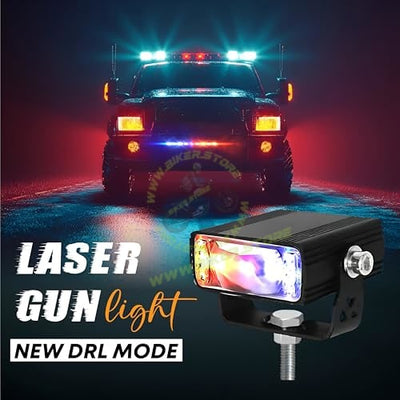 SSLG Slim Drive 38W Super Bright LED Fog Light with On/Off Switch, High/Low Beam, 5 Modes & PCR Flashing – Universal for Bike, Scooty & Car (Pack of 1) - Biker.Store - www.biker.store