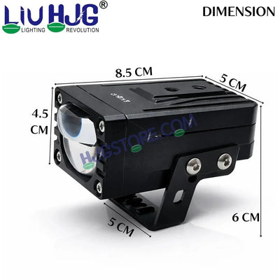 HJG HS99 Foglight Dual Condenser Lens 120W Foglight with Two Type Clamps White Hi/Lo Red Projector Foglight 120W Foglight Ultra Wide Intensity LED Fog Lights White Hi/Lo with Red Devil Fog Universal For All Cars & Bikes LIU HJG HS99 120W Foglight 2pc - Biker.Store - www.biker.store