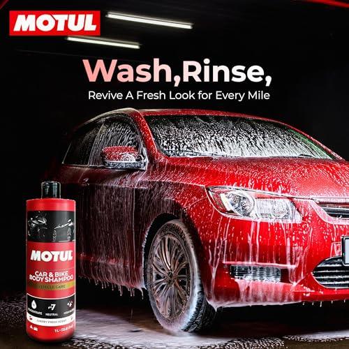 Motul Car & Bike Wash Shampoo 1L | High Foam Formula | Deep Cleaning & Streak-Free Shine | Removes Dirt & Road Grime | Cherry Fragrance | Safe for All Surfaces - Biker.Store - www.biker.store