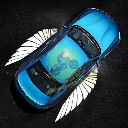 BIKERSTORE.IN Car wings light Angel Wings warning front welcome Lights car laser Wing Projector/Shadow Light/Ghost LED Universal for All Cars & Bikes (Color White) - Biker.Store - www.biker.store