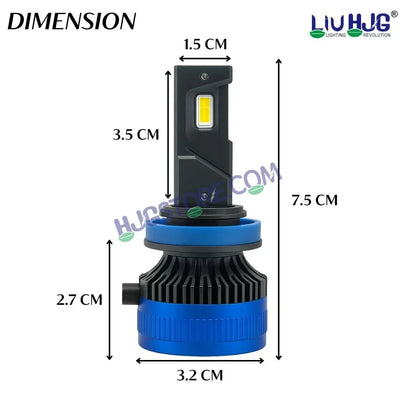 HJG 120W H8/H9/H11/H16 2pc LED Headlight Bulbs Adjustable Holder LED Bulb AC/DC Headlight White 6500K 120W Headlight Bulbs for Bike Car LED Light H8/H9/H11/H16 LED Beam Headlight 12V/24V for Bike/Car, LIU HJG 120W Bulbs Pack of 2, H8/H9/H11/H16 Socket - Biker.Store - www.biker.store