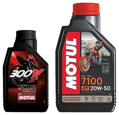 Motul 300V Factory Line Ester Core Fully Synthetic 10W-40 Petrol Engine Oil for Bikes (1 L | 104118) - Biker.Store - www.biker.store