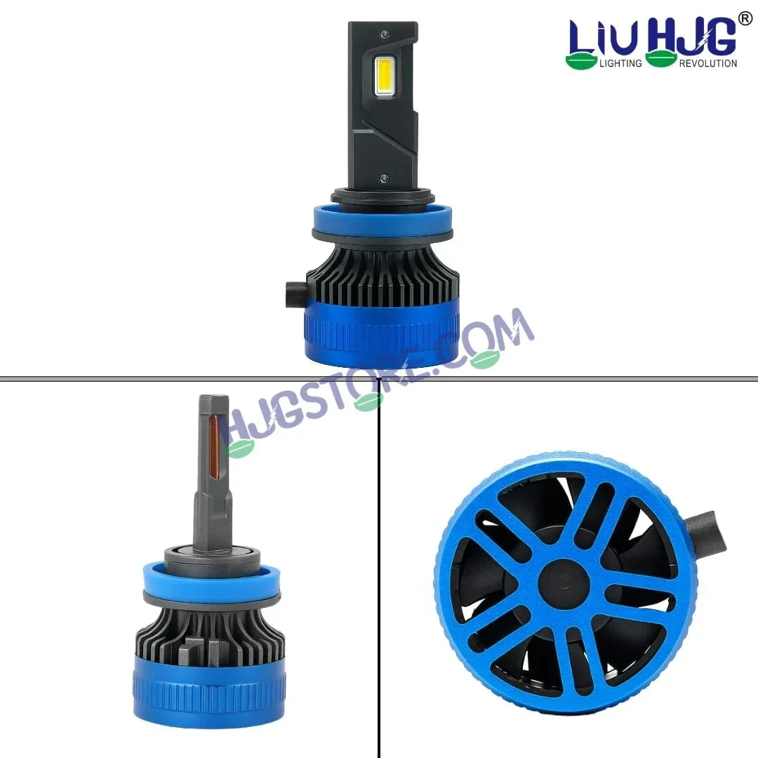 HJG 120W 9005/HB3 2pc LED Headlight Bulbs Adjustable Holder LED Bulb AC/DC Headlight White 6500K 120W Headlight Bulbs for Bike Car LED Light 9005/HB3 LED Beam Headlight 12V/24V for Bike/Car, LIU HJG 120W 9005/HB3 Bulbs Pack of 2, 9005/HB3 Socket - Biker.Store - www.biker.store