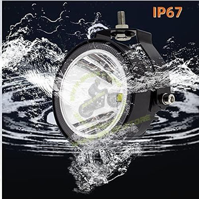 HJG LED Round Driving Fog Lights OffRoad Driving Spot Lights 2Pcs 3 Inch Super Bright LED Pod lights Work Auxiliary Lights Ditch Lights fit for ATV UTV SUV Pickup Motorcycle Truck Car Golf Boat - Biker.Store - www.biker.store