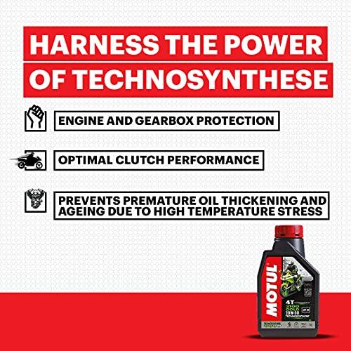 Motul 3100 4T Gold 20W-50 Technosynthese Semi-Synthetic Engine Oil for Bikes | API SM | High Performance Protection, Smooth Gear Shifting & Reliable Power | 1 L - Biker.Store - www.biker.store