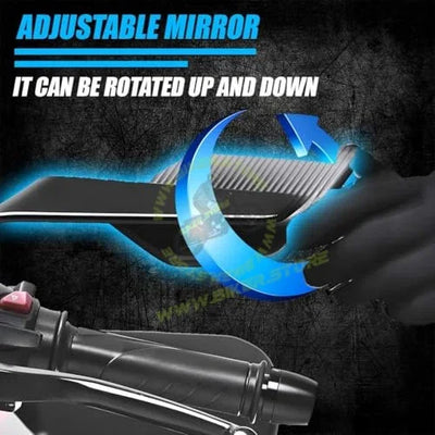 Aerodynamic Stealth Max Wing Bar End Mirrors Motorcycle Bar End Side Mirrors, Universal Aluminium Alloy, Compatible with Most Bikes - Biker.Store - www.biker.store