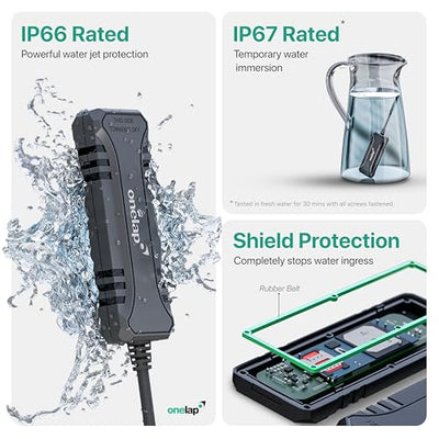 Onelap LocoShield™ 2026 Waterproof Wired GPS (with 12 Months 4G SIM Recharge) - IP67 GPS Tracker for Bike, Car, Scooty | Plug & Play | Remote Engine Lock Compatible & ON/Off Alert | 1 Year Mobile App|B0DP7P69R9