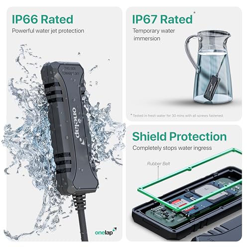 Onelap LocoShield™ 2026 Waterproof Wired GPS (with 12 Months 4G SIM Recharge) - IP67 GPS Tracker for Bike, Car, Scooty | Plug & Play | Remote Engine Lock Compatible & ON/Off Alert | 1 Year Mobile App|B0DP7P69R9