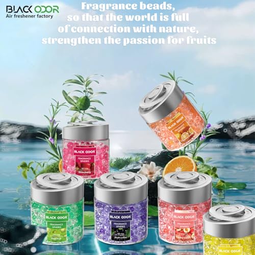 Black Odor Super Fragrance Black Odor Car Air Freshener B0-10| 130g Bubble Gel Balls | Long-Lasting Scent for Home, Office, Car, Bathroom & Closet | Odor Eliminator & Room Deodorizer (Black Currant) - Biker.Store - www.biker.store
