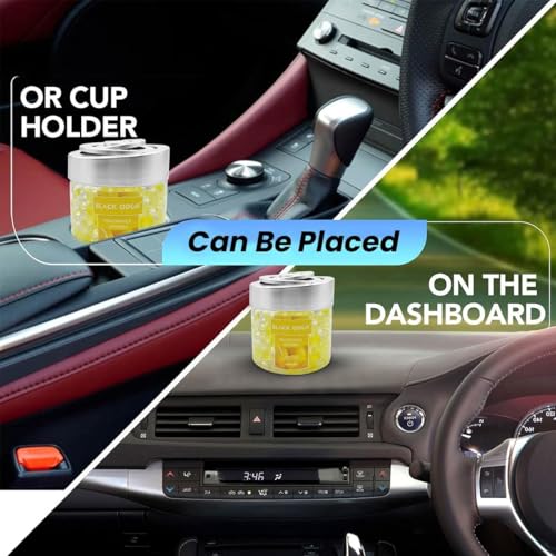 Black Odor Super Fragrance Black Odor Car Air Freshener B0-10| 130g Bubble Gel Balls | Long-Lasting Scent for Home, Office, Car, Bathroom & Closet | Odor Eliminator & Room Deodorizer (Lemon) - Biker.Store - www.biker.store