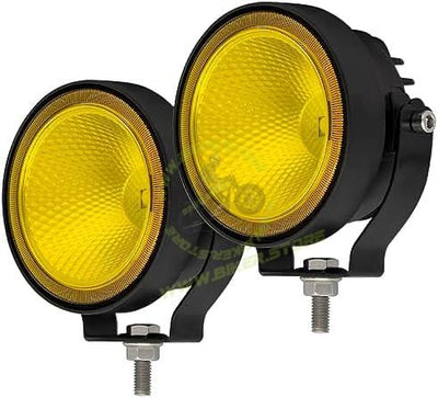 HJG LED Round Driving Fog Lights OffRoad Driving Spot Lights 2Pcs 3 Inch Super Bright LED Pod lights Work Auxiliary Lights Ditch Lights fit for ATV UTV SUV Pickup Motorcycle Truck Car Golf Boat - Biker.Store - www.biker.store