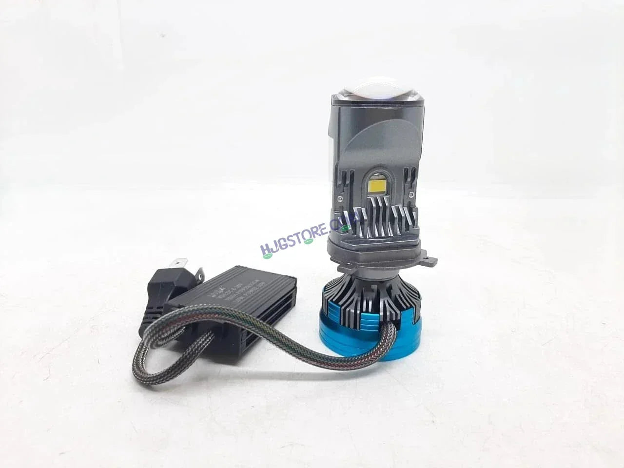 HJG Y6 New Model 125W Projector Lens H4 LED Bulb 125W HJG Y6 Projector Light Lamp H4 LED Mini Projector Lens with Fan for Bike Bulb 12500LM Conversion Kit Hi/Lo Beam Headlight 12V/24V for Motorcycle, Set of 1, White Hi/Lo LIU HJG Y6 H4 125W, Pack of 1 - Biker.Store - www.biker.store