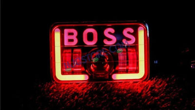 HJG 12V 40W LED Headlight BOSS for Hero Splendor Series – White Beam with Red/Blue DRL, Durable Waterproof Motorcycle Headlamp (Pack of 1) - Biker.Store - www.biker.store