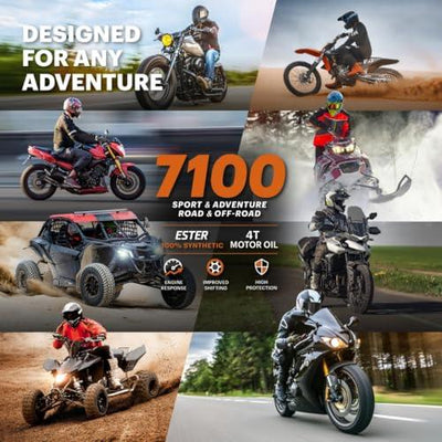 Motul 7100 4T API SN Fully Synthetic Ester Petrol Engine Oil for Bikes, 10W50 - 1L - Biker.Store - www.biker.store